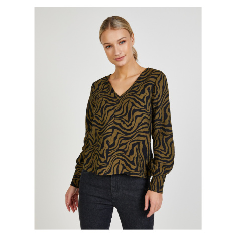 Khaki patterned blouse ONLY Victoria - Women