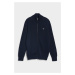 SVETER GANT CASUAL COTTON ZIP CARDIGAN EVENING BLUE