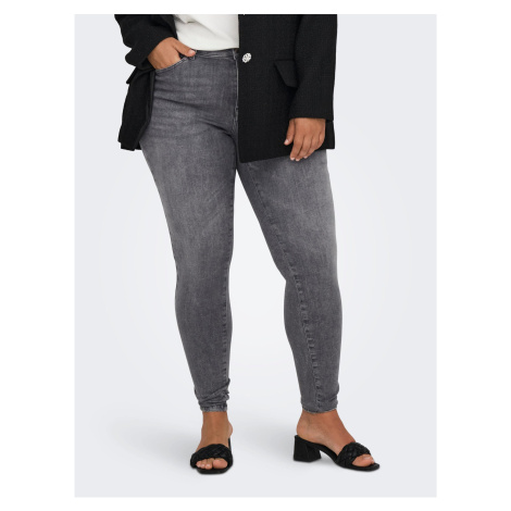 Grey Womens Skinny Fit Jeans ONLY CARMAKOMA Power - Women