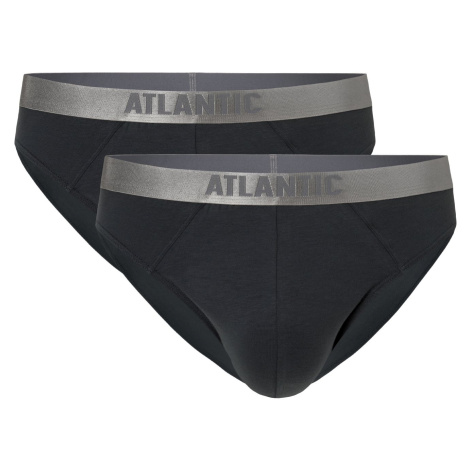 Men's briefs in Pima cotton ATLANTIC 2Pack - dark gray