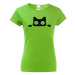 Dámske tričko s vykukujúcou mačkou  - ideálny darček pre milovníkov mačiek
