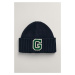 ČAPICA GANT G BADGE RIB KNIT BEANIE EVENING BLUE