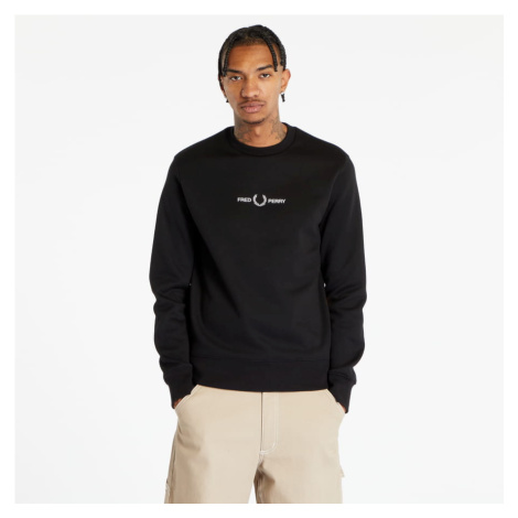 FRED PERRY Embroidered Sweatshirt Black