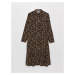 LC Waikiki Patterned Long Sleeve Women's Shirt Dress