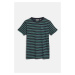 TRIČKO GANT STRIPED SS T-SHIRT EVENING BLUE