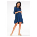 Awama Woman's Dress A648 Navy Blue