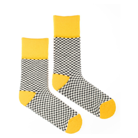 Vlnené ponožky Vlnáč Slnko žlté Fusakle