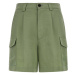 Šortky Woolrich Viscose Linen Short Sage