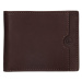 Pánska kožená slim peňaženka Lagen Olha - tmavo hnedá