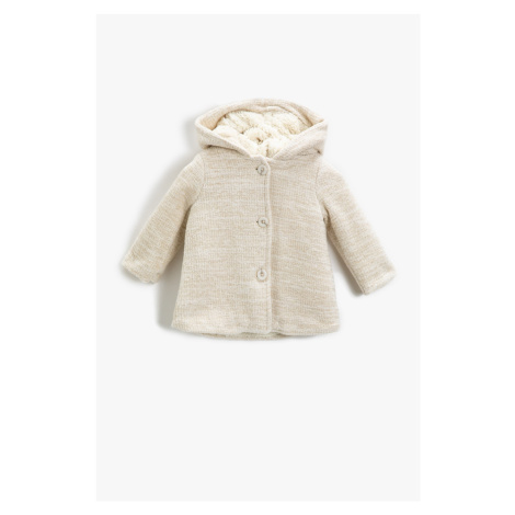 Koton Hooded Coat Buttoned