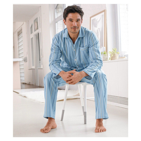Flanelové pánske pyžamo s prúžkami Blancheporte
