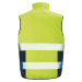 Result Unisex obojstranná zateplená bezpečnostná vesta R332X Fluorescent Yellow