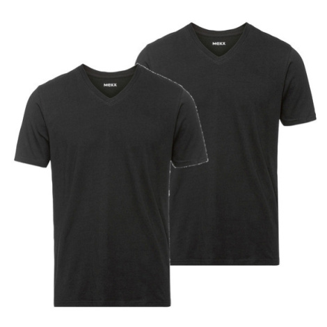 MEXX Pánske tričko, 2 kusy (čierna/výstrih v tvare „V“)
