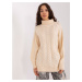 Light beige oversize sweater with cables
