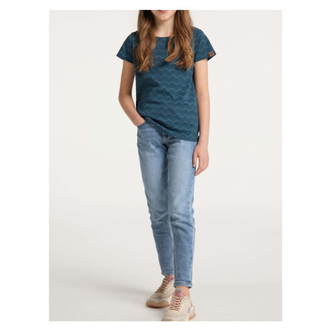 Dark Blue Girls Patterned T-Shirt Ragwear Violka Chevron - Girls