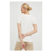 Bavlnené tričko American Vintage T-SHIRT MC COL ROND béžová farba,, GAMI21