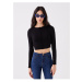 LC Waikiki Crew Neck Plain Long Sleeve Crop Women's T-Shirt