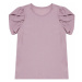 Plain shirt with short sleeves - pink