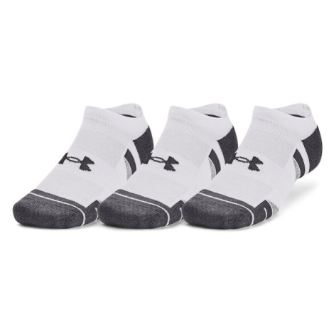 UNDER ARMOUR Športové ponožky 'Performance Tech 3pk NS'  sivá / čierna / biela