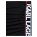 Čierne dámske minišaty KARL LAGERFELD Elongated Logo Dress