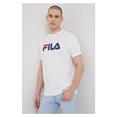 Bavlnené tričko Fila Bellano biela farba, s potlačou, FAU0067