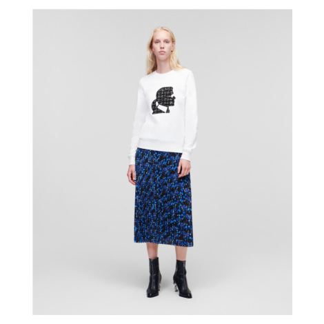 Mikina Karl Lagerfeld Boucle Karl Profile Sweatshirt Biela