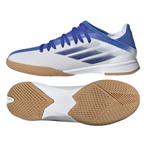 Pánske tenisky Kopačky X Speedflow.3 IN Jr GW7492 - Adidas bílá/modrá