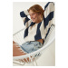 Happiness İstanbul Women's Cream Navy Blue Striped Seasonal Knitwear Sweater