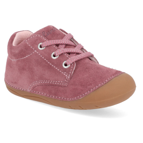 Barefoot dětské kotníkové boty Lurchi - Flo Wildberry růžové