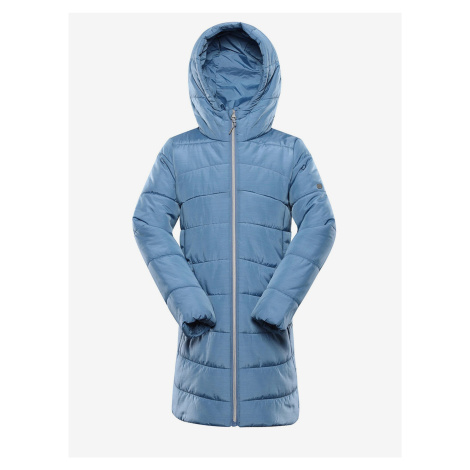 Modrý dievčenskú zimnú prešívaný kabát ALPINE PRE EDORO ALPINE PRO