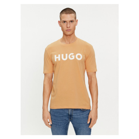 Hugo Tričko Dulivio 50467556 Oranžová Regular Fit Hugo Boss