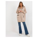 Béžová oversize mikina s vreckami RV-BL-8149.91P-beige