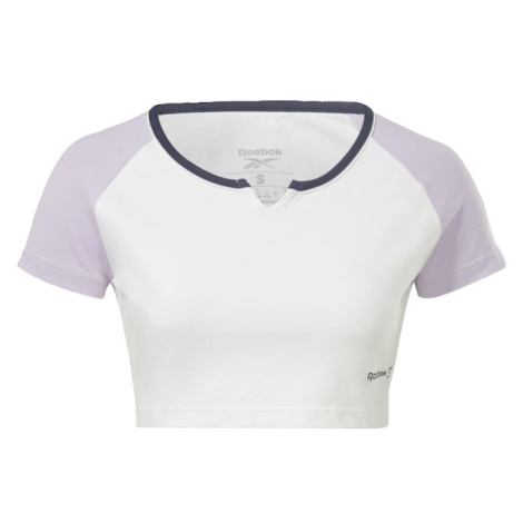 Reebok Funkčné tričko  pastelovo fialová / tmavofialová / biela