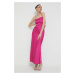 Šaty Abercrombie & Fitch ružová farba, maxi, priliehavá