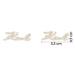 Karl Lagerfeld Náušnice  zlatá / priehľadná