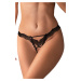 Tanga Obsessive Bravelle crotchless thong Farba: Čierna