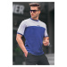 Madmext Navy Blue Crowbar Pattern Men's T-Shirt 6103