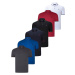 SET OF SIX T8586 DEWBERRY MEN'S T-SHIRT-BLACK-WHITE-NAVY-SAKS-ANTHRACITE-BURGUNDY