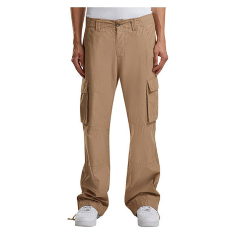 Build Your Brand Pánske cargo predĺžené nohavice BY274 Beige