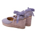 Manebi Espadrilky Hamptons Low Wedge Espadrilles W 1.2 WL Fialová