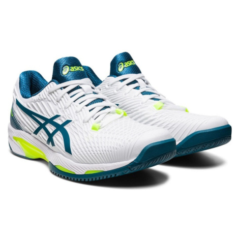 Asics Solution Speed FF 2 Pánska tenisová obuv, biela/zelená, veľ. 45 109374-45