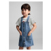 MANGO KIDS Šaty 'Ruffi'  modrá denim