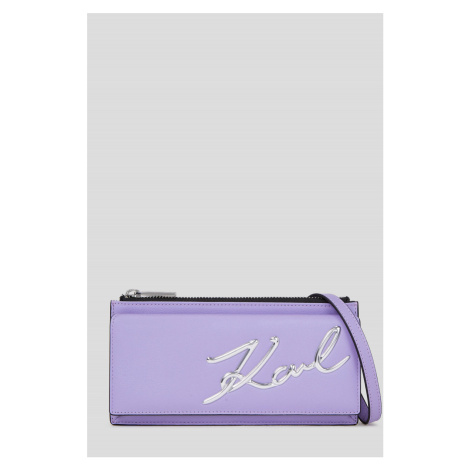 Peňaženka Karl Lagerfeld K/Signature 2.0 Crossbody Wt Iris Purple