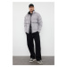 Trendyol Gray Oversize Ribstop Puffer Jacket