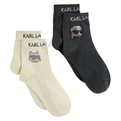 Karl Lagerfeld Ponožky  čierna / biela