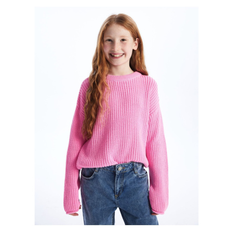 LC Waikiki Crew Neck Long Sleeve Girl's Knitwear Sweater