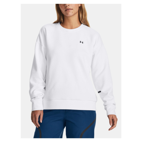 Mikina Under Armour Unstoppable Flc Crew-WHT