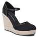 Calvin Klein Jeans Espadrilky Wedge Sandal Close Toe Ess YW0YW01194 Čierna