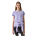 Dievčenské tričko s krátkym rukávom 4F JUNIOR TSHIRT-4FJWSS24TTSHF1111-52S-LIGHT VIOLET