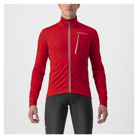 CASTELLI Cyklistická zateplená bunda - GO WINTER - čierna/červená